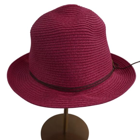 Goldcoast Sunwear Pink Straw Hat with Leather Band - Picture 1 of 7